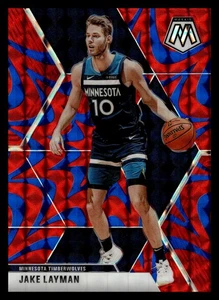 2019-20 Panini Mosaic Reactive Blue #123 Jake Layman Minnesota Timberwolves - Picture 1 of 2