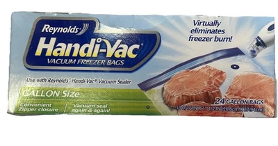 Bolsas congelador al vacío Handi-Vac Reynolds almacenamiento de alimentos tamaño galón de 24 quilates Foto 1 de 3