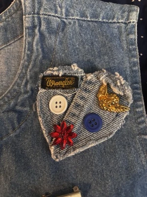 Small decorative hearts for sweaters or denim jackets. - Image 1 of 4