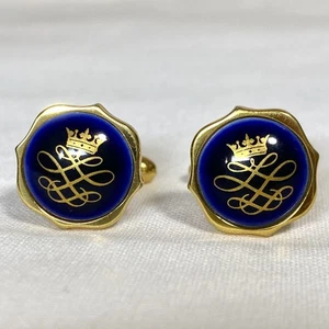 Royal Copenhagen Cufflinks Button Round High-Quality Luxury No Box Gently Used - Picture 1 of 6