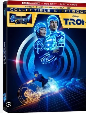 Tron 4k Steelbook - ограниченный выпуск новый 4K Ultra HD Blu-ray + цифровой - Изображение 1 из 2