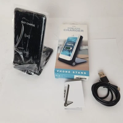 Wireless Charger Phone Stand IOB Foldable Qi Compatible 10W 5V 9V - Image 1 of 4