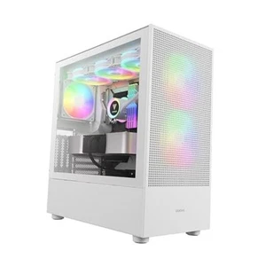  White E-ATX Mid Tower Gaming Computer PC Case w/Tempered TALOS M3 MESH WH - Picture 1 of 8