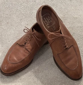 Dunhill Poulsen Skone hellbraune Algonquin-Schuhe mit geteilter Zehe für Herren 12D gebraucht, in einwandfreiem Zustand  - Bild 1 von 9