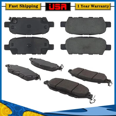 Juego de pastillas de freno de disco delanteras traseras para Infiniti QX60 2014-2019 2 PIEZAS piezas centradas Foto 1 de 4