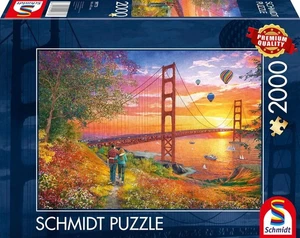 NEW Schmidt  Jigsaw Puzzle 2000 Pieces 14+ Age Walking to the Golden Gate Bridge - Picture 1 of 2