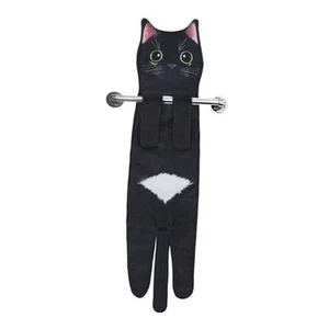 Cat Funny Hand Towels for Bathroom Kitchen - Cute Decorative Cat Cat-black - Picture 1 of 7