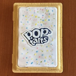 Estuche contenedor de plástico vintage Y2K Pop Tarts blanco esmerilado espolvorea Kellogg's - Imagen 1 de 3
