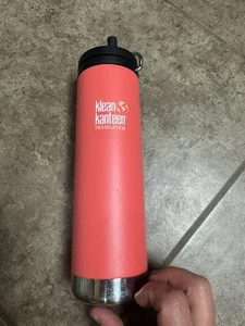 Klean Kanteen 20oz TKWide Pink Insulated Stainless Steel Water Bottle Straw - Picture 1 of 6