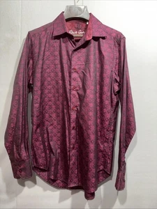 Camisa Robert Graham Para Hombre S Calce Clásico Roja Negra Diamante Geométrica Abotonada - Imagen 1 de 8