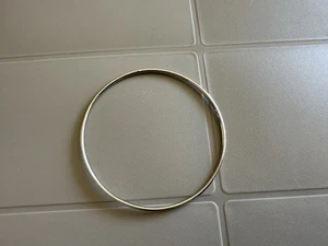 Stainless Steel Silver Slim Plain Women Basic Layering Cuff Bangle Bracelet New - Picture 1 of 2