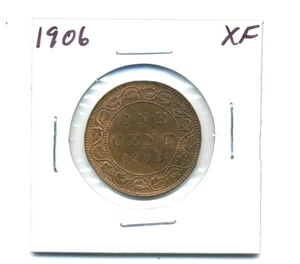 Canadá. Centavo grande. Destacados rojos extra finos 1906 - Imagen 1 de 2