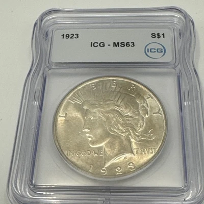 1923-P Peace Dollar ICG MS63 Nice Eye Appeal Nice Strike - Image 1 of 4