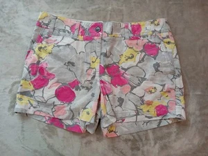 Ann Taylor Loft Womens Sz 12 Shorts 4" Short Floral Watercolor Print Multicolor - Picture 1 of 7