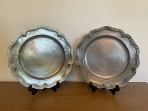 Set/2 Colonial Casting Co 8” Pewter Meriden Conn. Queen Anne 18th Century Patter - Picture 1 of 10