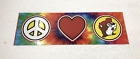 Autocollant pare-chocs Buc-ee's logo publicitaire - Peace Love Buc-ee's - Tie-Dye - Neuf