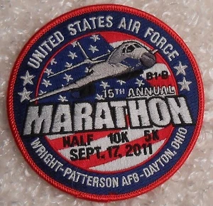 USAF Wright-Patterson AFB Marathon Patch 2011 Dayton OH United States Air Force - Picture 1 of 1