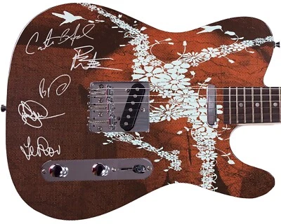 The Dave Matthews Band Facsimile Autographed Signed Graphics Photo Guitar - Image 1 of 3