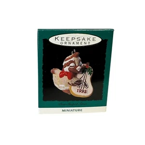 Adorno de Navidad miniatura vintage con sello tonos en forma de pera 1993 - Imagen 1 de 4