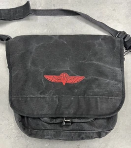 Vintage Aerosmith Fallschirmjäger schwarz Canvas Retro Crossbody Riemen Messenger Bag - Bild 1 von 9