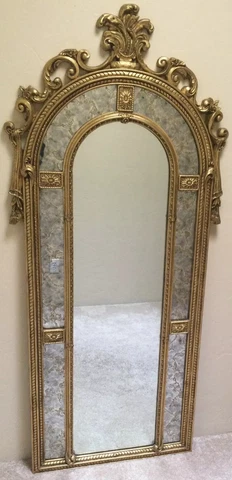 Vintage Ornate Gilt Full Length Mirror, Ramco, Royal Art Mfg Corp, Made USA Cover