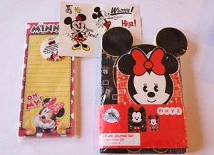 DISNEY STORE MINNIE MOUSE 2ER PACK JOURNAL SET, AUFKLEBER, MAGNETISCHER LISTENBLOCK NEU - Bild 1 von 12