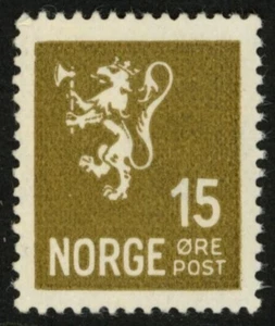 Norway 1926-34 (NK 143, MI 122A, SC 117) - Lion - MH - Picture 1 of 1