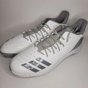 ZAPATOS ADIDAS Para hombres Talla 15 Icono Rebote TPU Béisbol Blanco Parte Superior Baja Botines #AQ0138 - Imagen 1 de 10