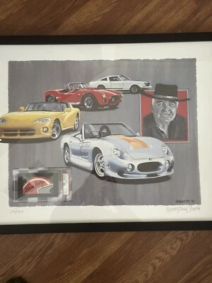 Carrol Shelby Signed PSA Encapsulated Into Limited Edition Print 31x25 Inches  - Image 1 of 4
