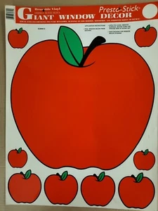 Vintage Presto Stick Giant Window Decor Apple Eu-84612 - Picture 1 of 1