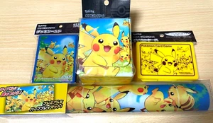 Pokemon Deck Shield & Case & Playmat & Damage Counter Case Pikachu Japan NEW - Picture 1 of 1