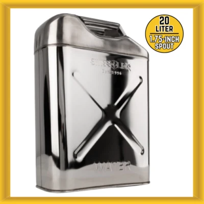 Lata de agua Swiss Link 6002 acero inoxidable plata 20L capacidad 5 galones Foto 1 de 4
