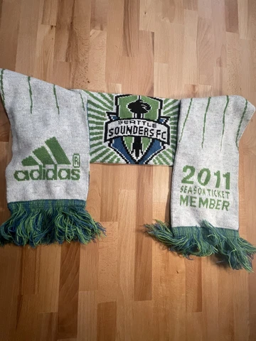 2011 Seattle Sounders FC Season Ticket Alliance Member Scarf Soccer Adidas Rare Cover