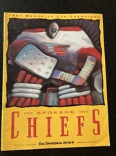 vtg 92/93 spokane chiefs souvenir program yearbook media guide whl hockey minors