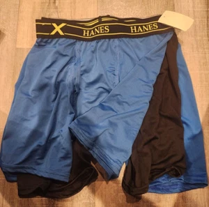 Paquete de 3 calzoncillos boxer para hombre Hanes x-temp azul negro talla s nuevos - Imagen 1 de 1