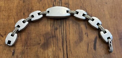 Lagos Caviar 18k Gold & Sterling Silver Heavy Large Link Bracelet ID - Image 1 of 4