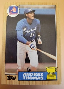 1987 Topps Andres Thomas 296 Atlanta Braves MLB Baseball Card (I - Picture 1 of 2