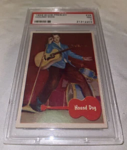 Elvis Presley 1956 #25 Hound Dog - PSA 7 casi nuevo certificado #21312203 - Imagen 1 de 9