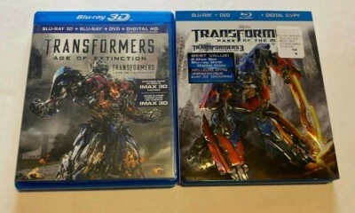 Transformers: Age of Extinction Blu ray PLUS bonus Dark of the moon blu ray Foto 1 de 2