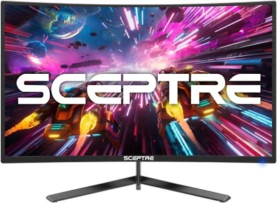 24- HDMI Sceptre inch Curved Gaming Monitor 1080p up to 165Hz DisplayPort - Image 1 of 4