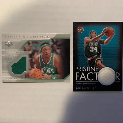 2003-04 PAUL PIERCE UPPER DECK Finite And Topps Pristine Game Used Lot - Image 1 of 2