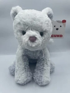 NWT Gund white cat Floppy kitten plush stuffed animal Cozy's Chat Cat Soft 12” - Picture 1 of 7