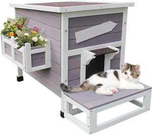 - Cuccia Gatto Esterno, Cuccia per Cani Da Esterno, Con Porta Di Fuga, per Casa - Foto 1 di 12