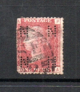 Queen Victoria 1d Red Plate 150 Used With NN/NN Perfin As scanned - Picture 1 of 2