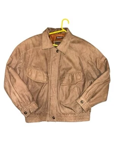 Vintage Adventure Bound Wilson soft leather aviator mens Medium coat jacket gorp - Picture 1 of 9