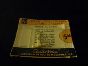 Tocadiscos EV Electro-Voice Needle # 2424DS Diamond Stylus BSR - Imagen 1 de 3
