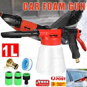 1L High Pressure Car Foam Gun Wash Washer Lance Soap Spray Bottle Hose Pipe Tool - Picture 1 of 12