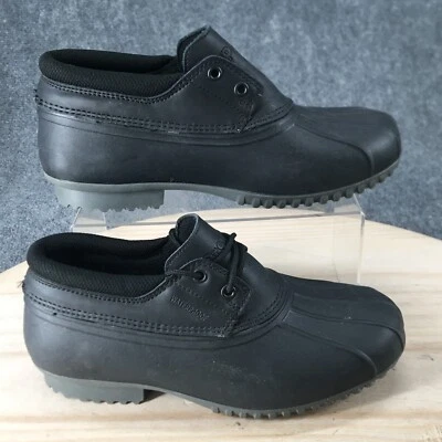 Botas Propet para Hombres 8.5 EE Botines de Lluvia Cuero Negro Impermeables con Cordones Foto 1 de 4