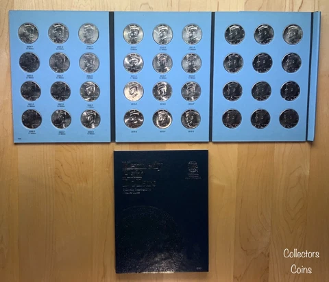 2004 - 2021 Kennedy Half 36 Coin BU P&D Set from Mint Rolls/Bags wWhitman Folder Cover