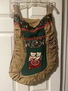 Übergroßer Weihnachtsstrumpf "Stitched with Love" "REX" Teddybären 25" x 17" - Bild 1 von 4